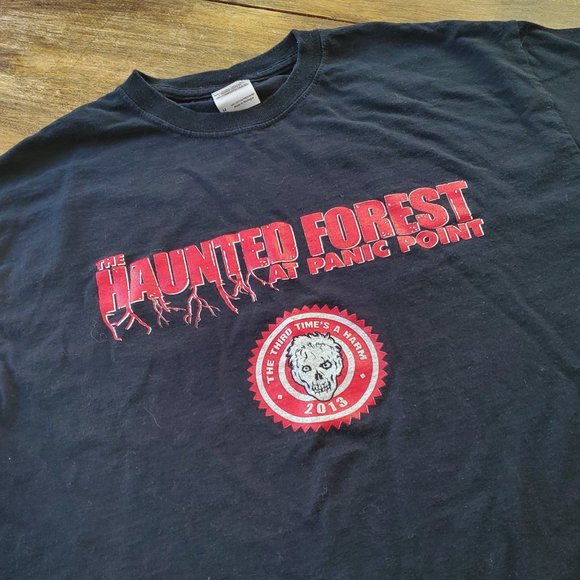 Gildan Other - Haunted Forest at Panic Point NC Attraction Tee M